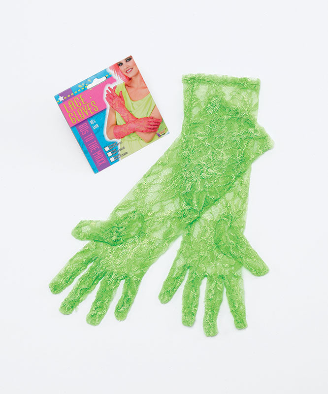 1980's Lace Gloves green