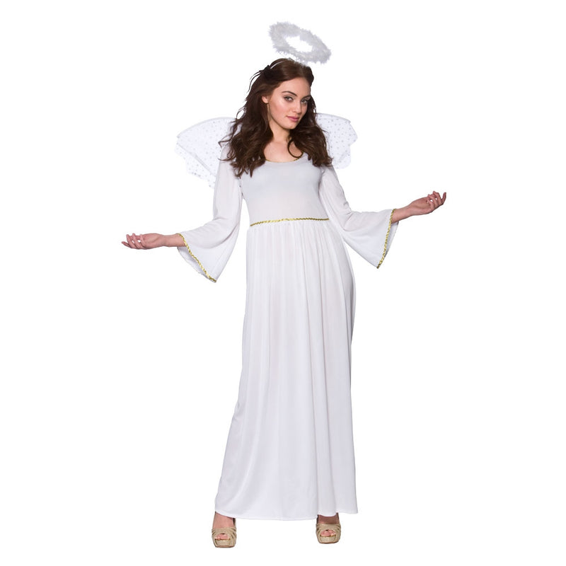 Ladies Angel Christmas Fancy Dress Costume