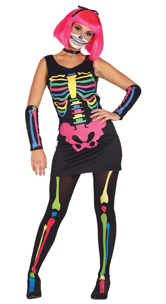 Neon Skeleton Costume Ladies