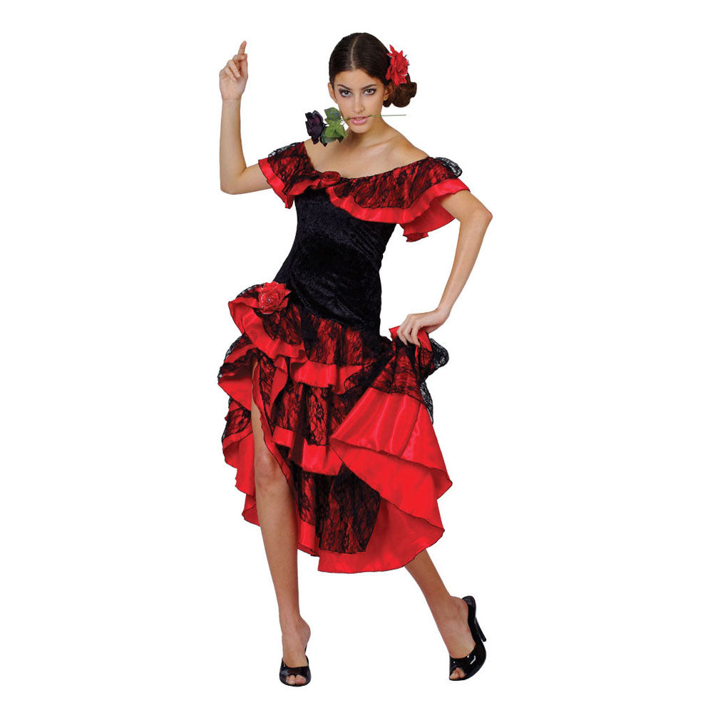Spanish Senorita Flamenco Costume - Main Image