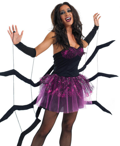Ladies Black Widow Spider Fancy Dress Costume