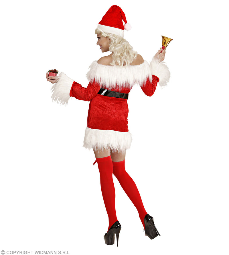 Fur Trim Velvet Santas Helper Costume