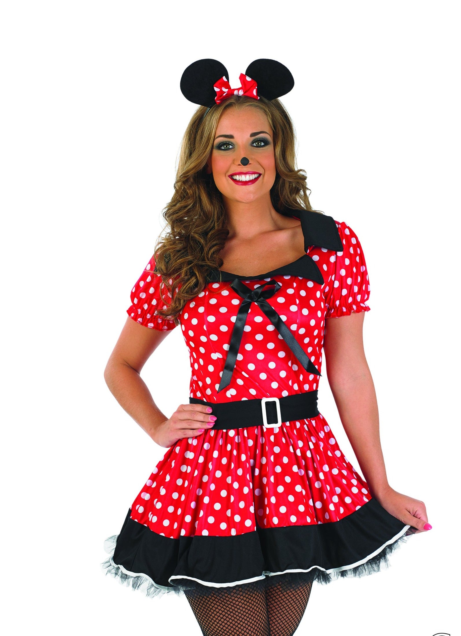 Ladies Missy Minnie Mouse fancy dress costume.