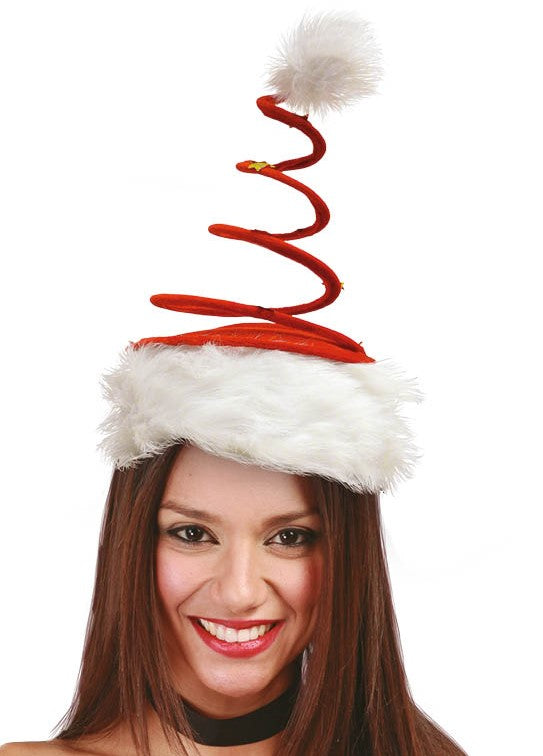 Large Spiral Santa Hat on headband