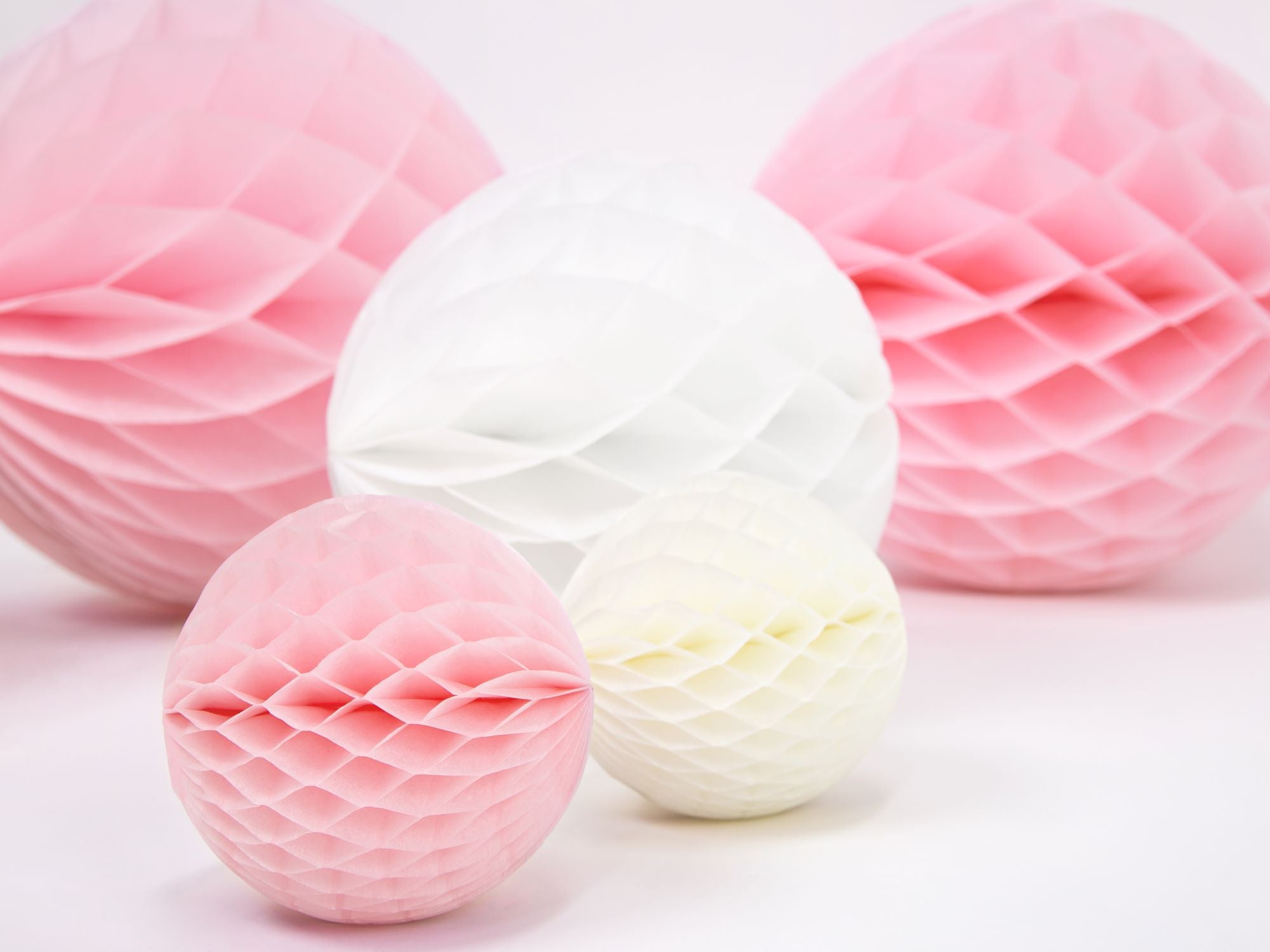 Light Pink Honeycomb hanging Party Decoration small