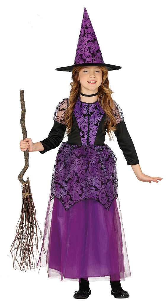 Lilac Witch Costume Girls