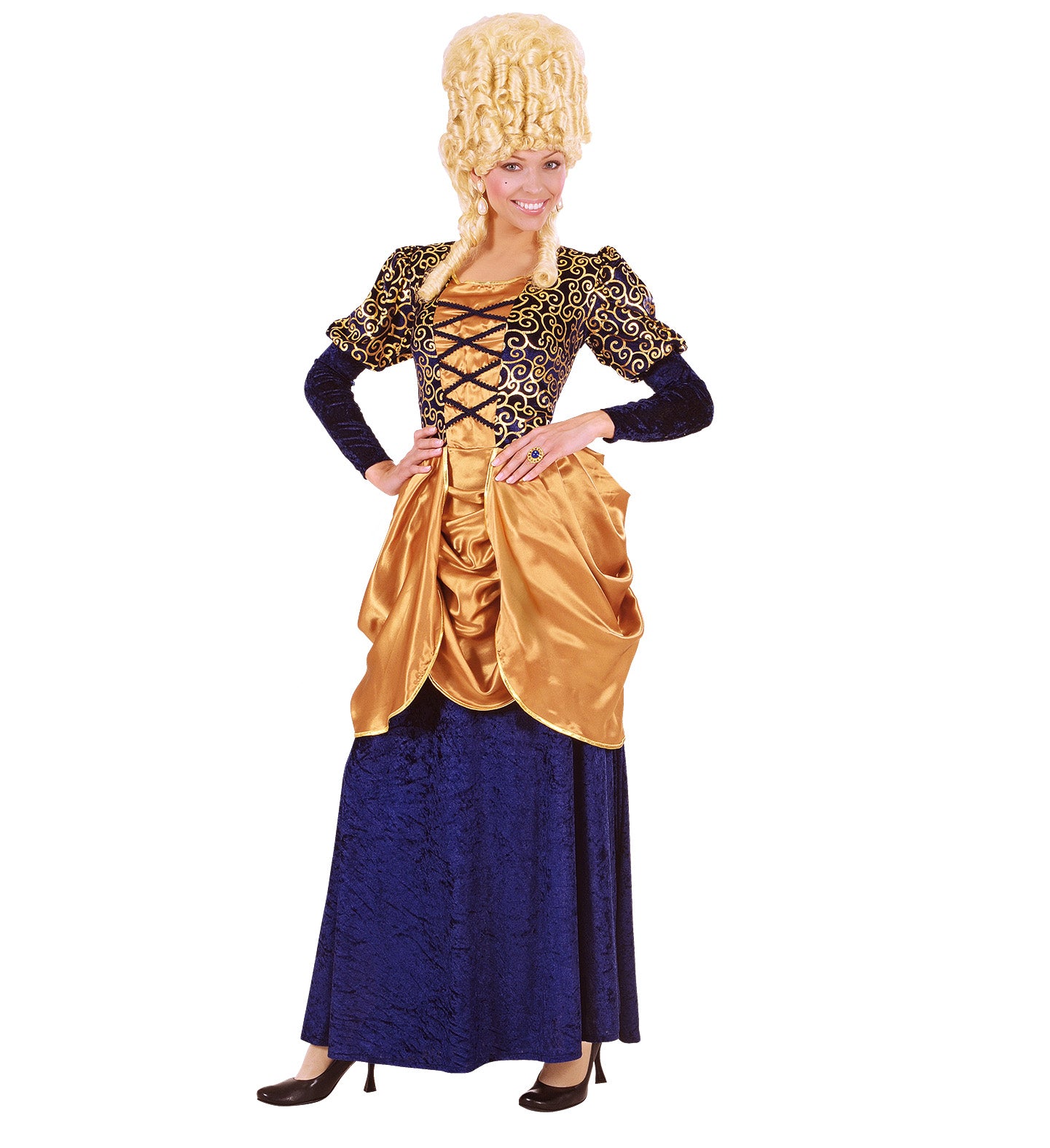 Marquise Costume Blue and Gold