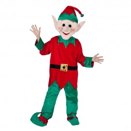 Mascot Santas Elf Helper Adults Christmas Unisex Costume