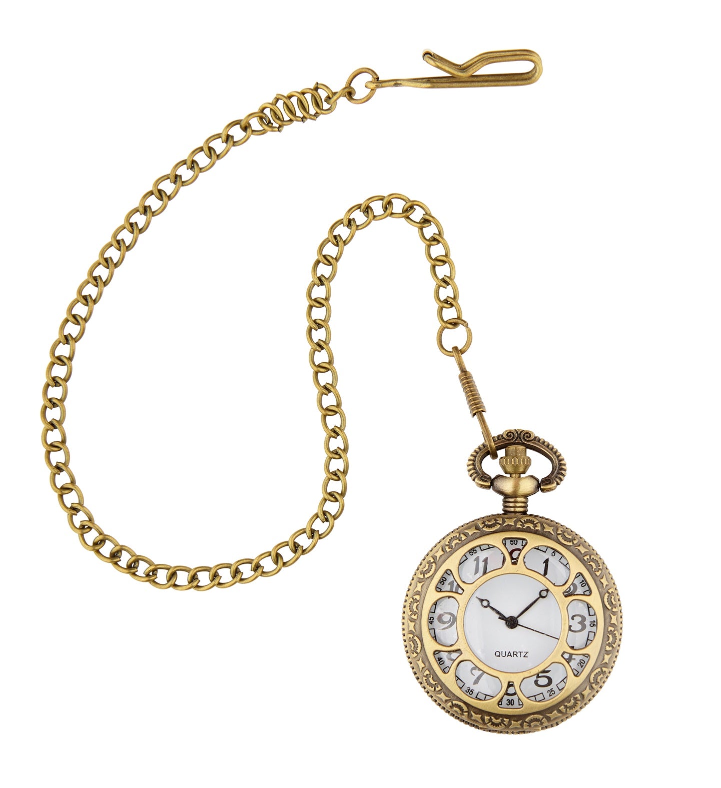 Mechanical Pocket Fob Watch with Chain