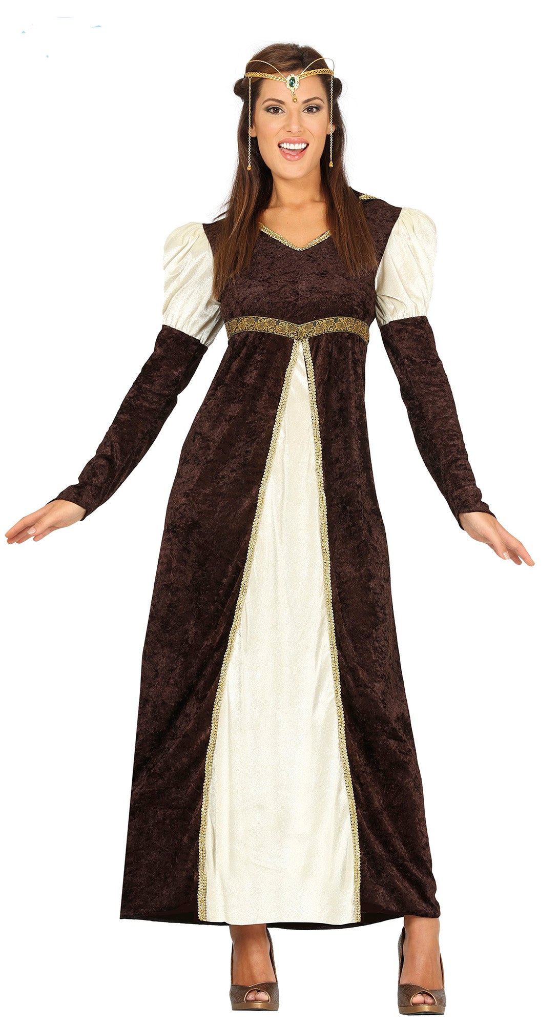 Adult Medieval Princess Costume Brown