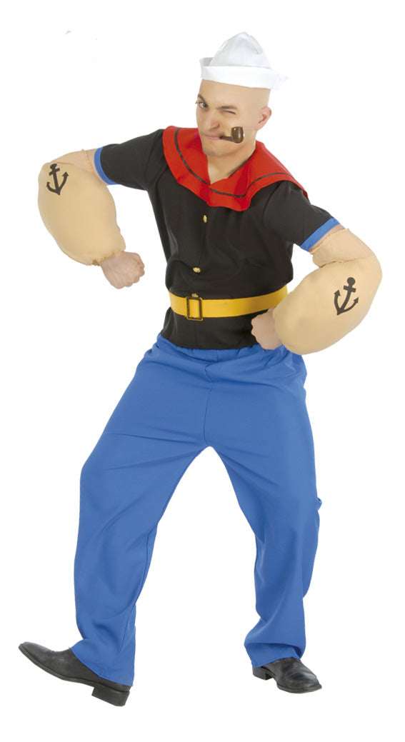 Men's Popeye The Sailorman Fancy Dress Costume 