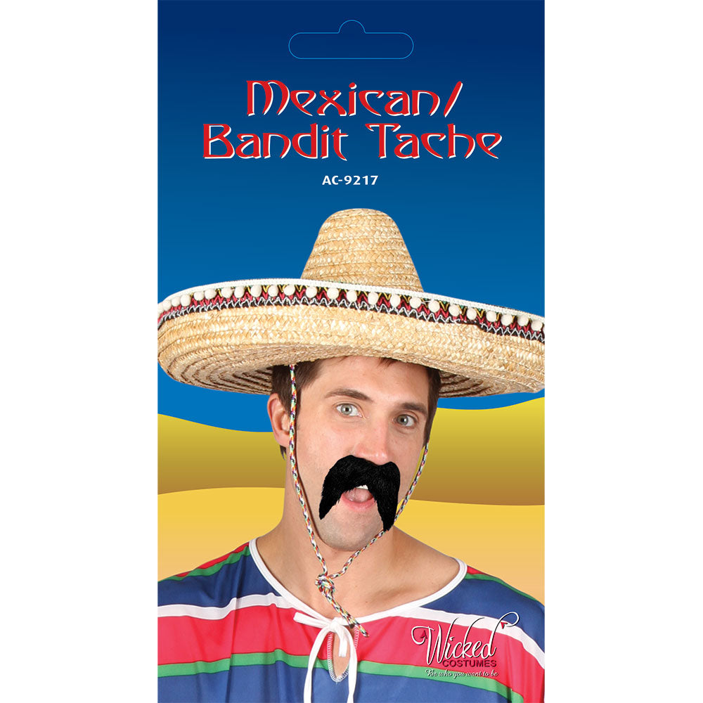 Mexican Bandit Moustache Black