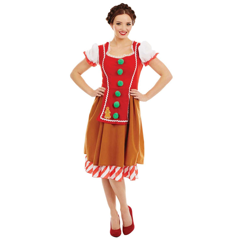 Miss Gingerbread Costume Ladies Christmas Outfit