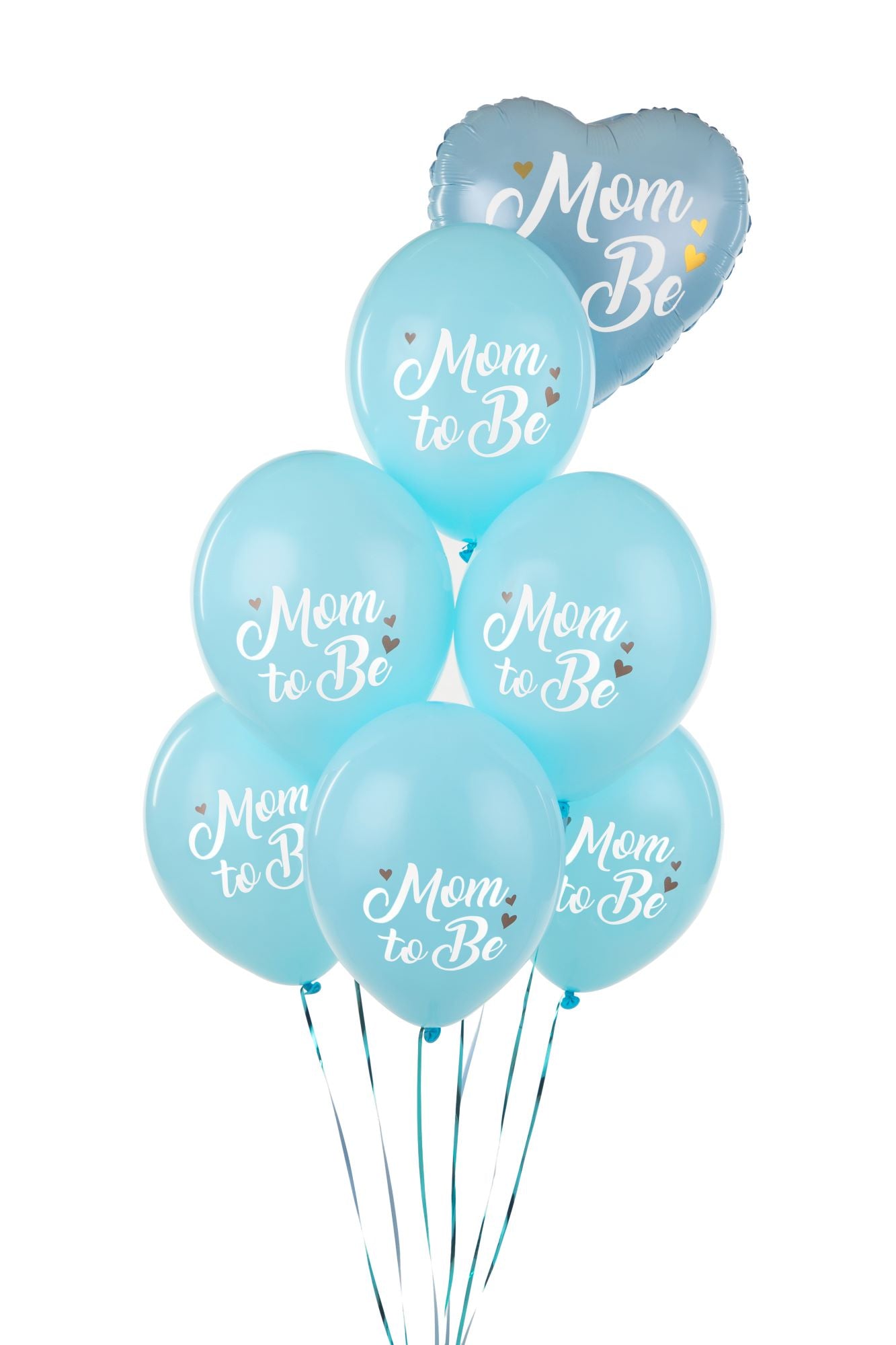 Mom to Be Latex Balloon Blue 30cm Pack of 6