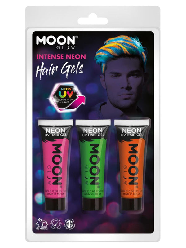 Moon Glow 20ml UV Neon Hair Gel Pink Green Orange kit
