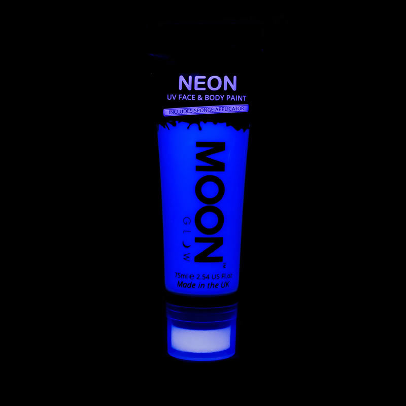 Large Moon Glow 75ml Neon Blue UV Face & Body Paint