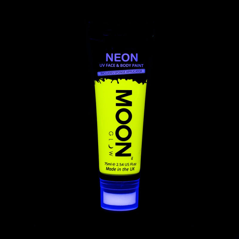 Moon Glow 7 large5ml Neon UV Face & Body Paint Yellow