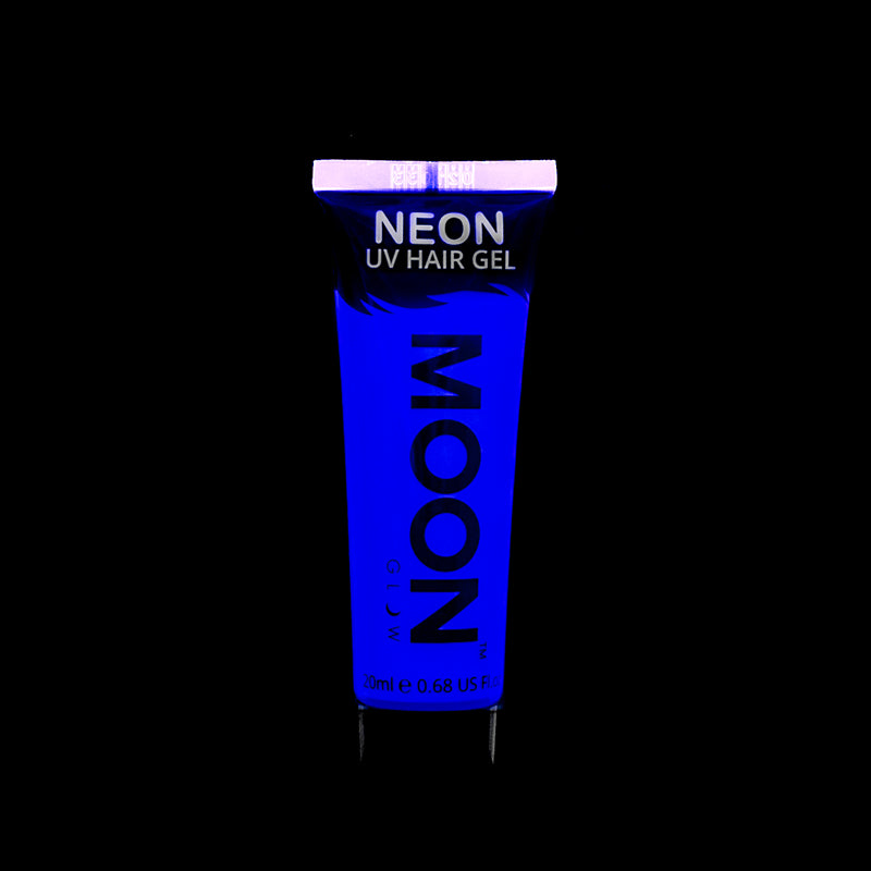 Moon Glow UV Neon Hair Gel Blue 