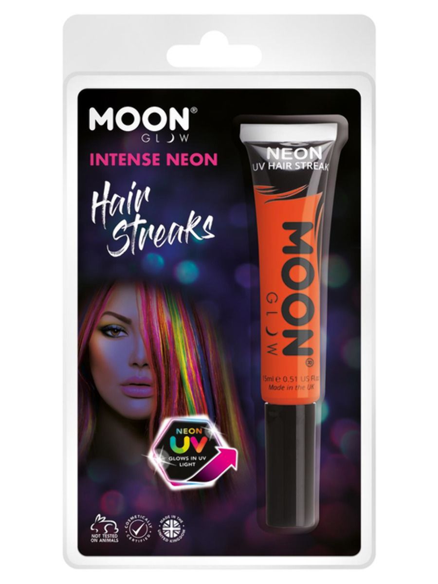 Moon Glow Intense Neon UV Hair Streaks Orange