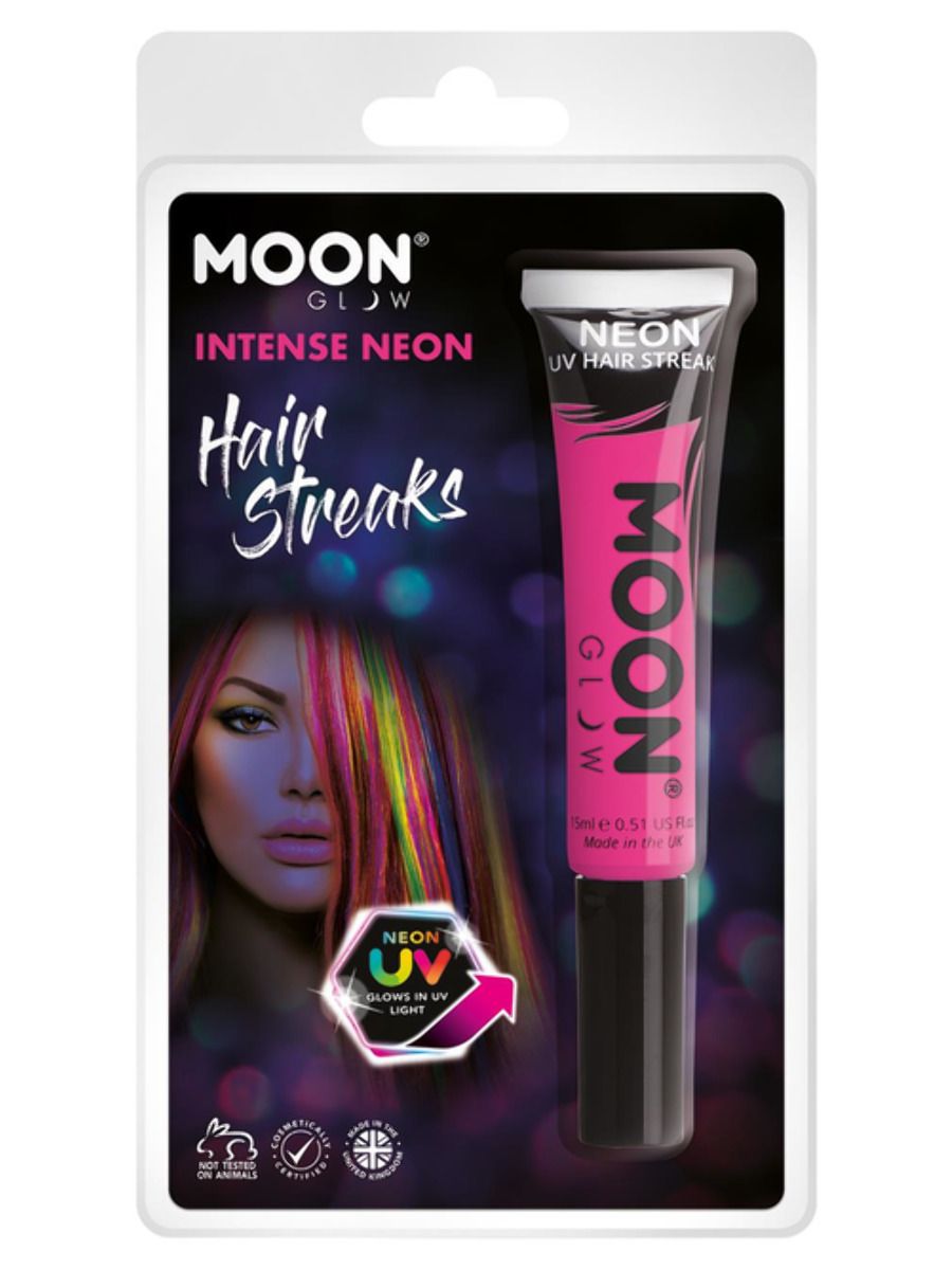 Moon Glow Intense Neon UV Hair Streaks Pink