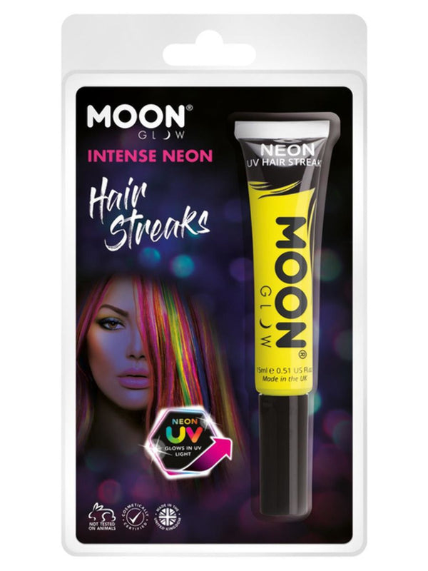 Moon Glow Intense Neon UV Hair Streaks Yellow