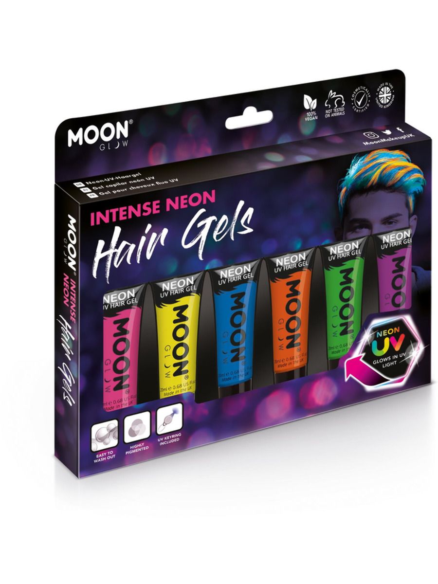 Moon Glow UV Neon Hair Gel Boxset