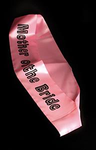 Mother Of The Bride Pink Sash.