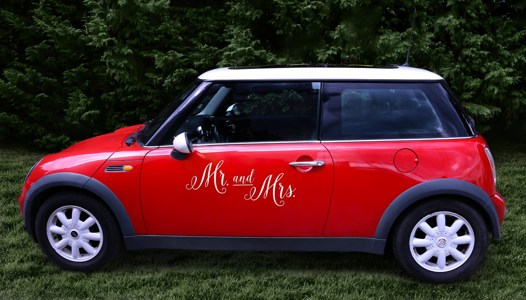 Mr & Mrs Car wedding Sticker