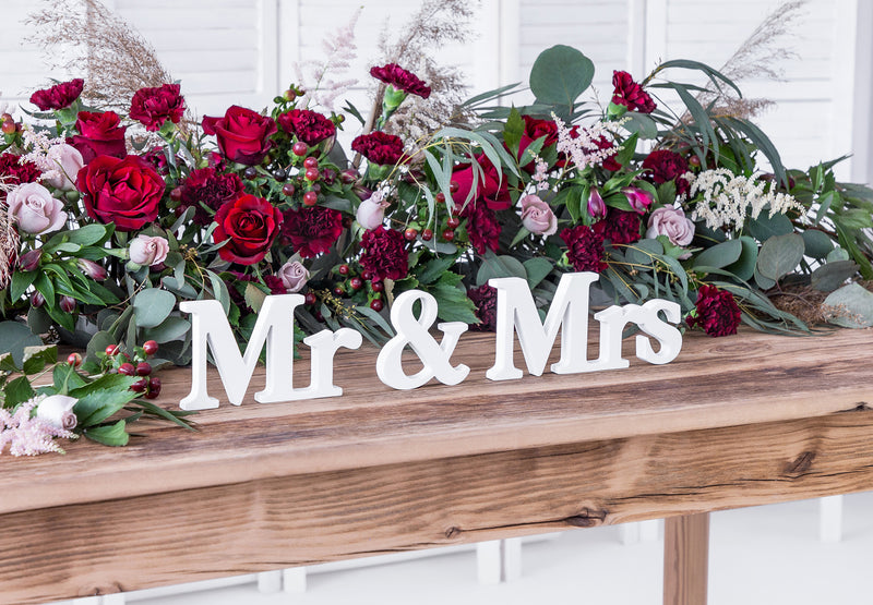 Mr & Mrs Wood wedding Sign