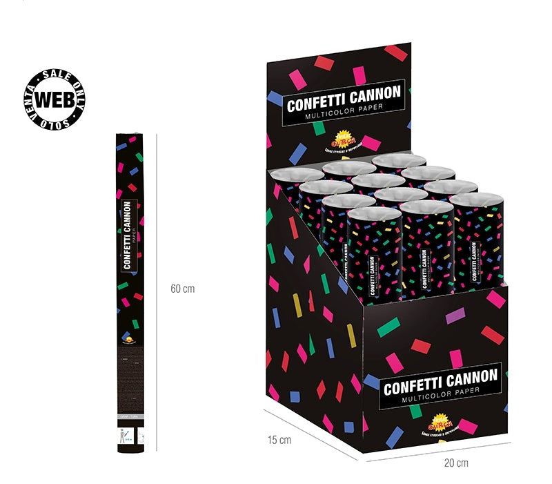 Multicolour Confetti Cannon 60cm