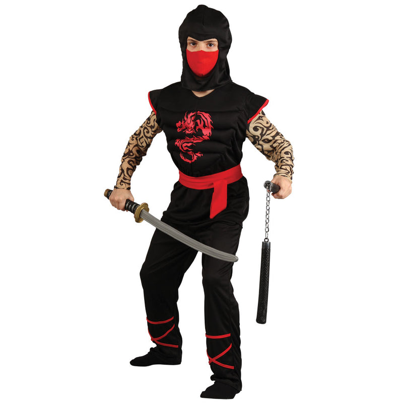 Boy Deluxe Muscle Chest Ninja Costume 