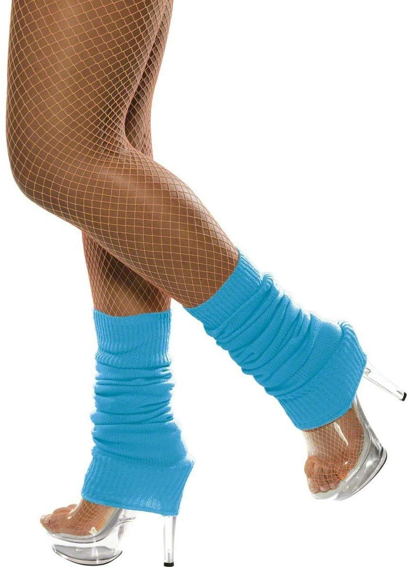 Neon Blue 1980's Leg Warmers