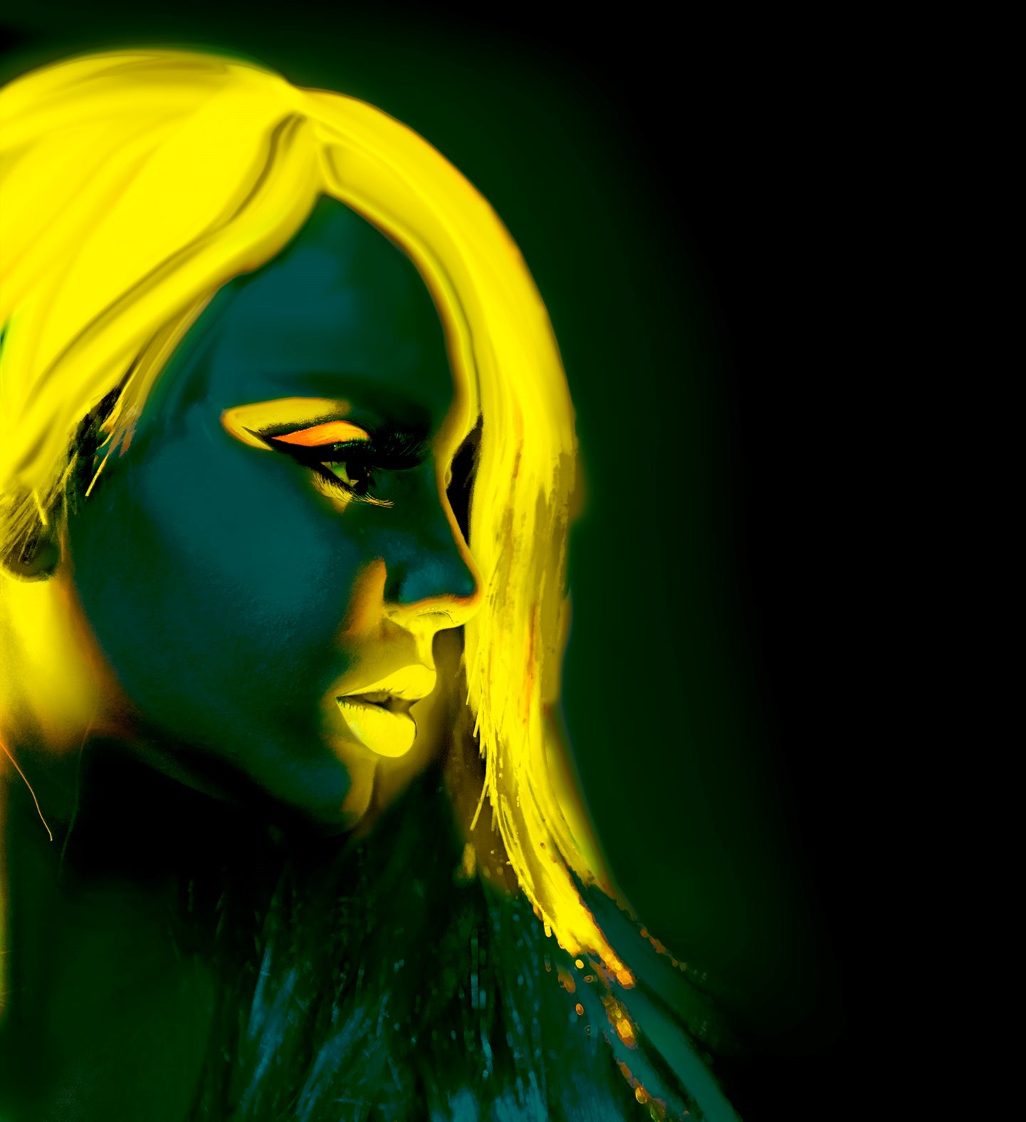 Yellow Neon Paint Aqua Face and Body Paint