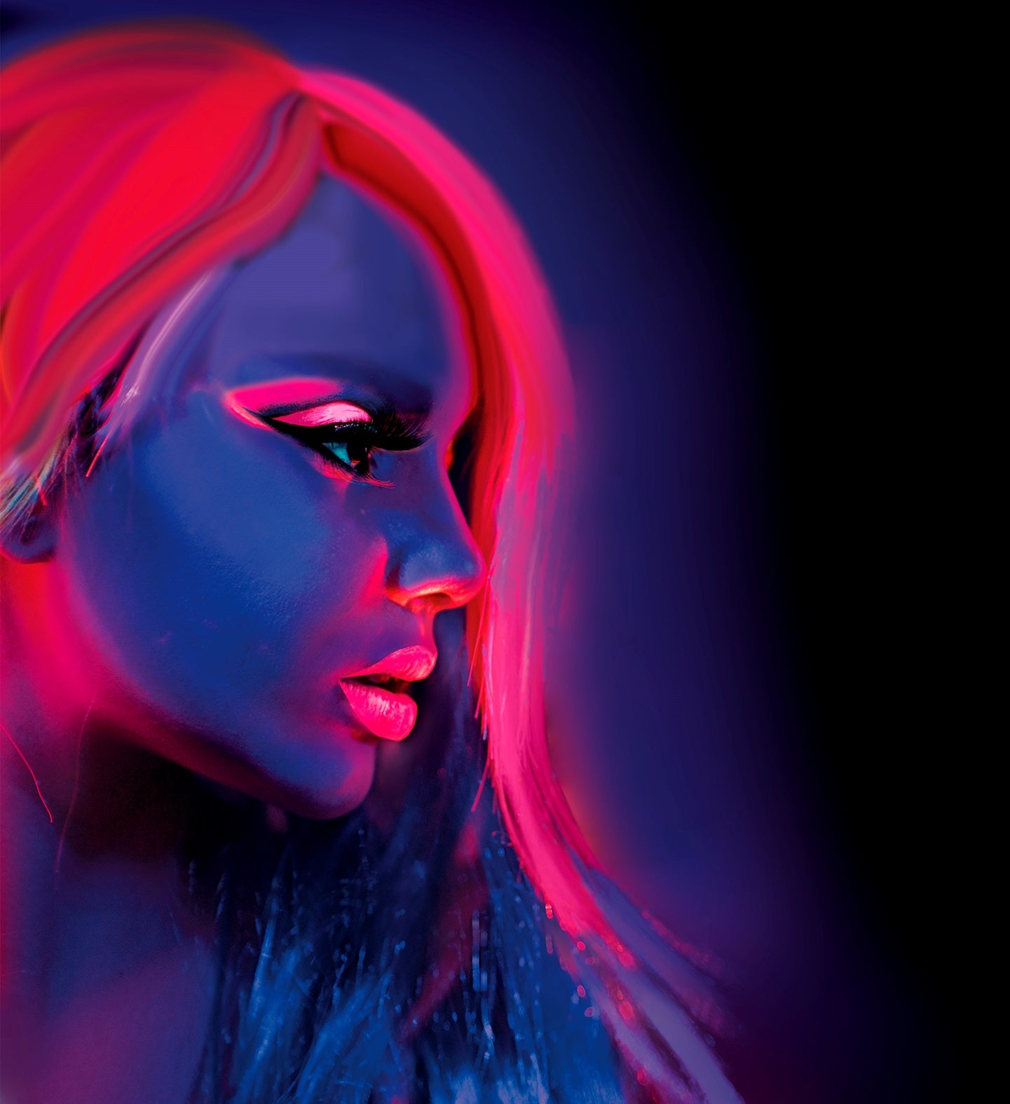 Neon Paint Aqua Face and Body Paint Pink