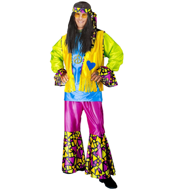 Men's Neon Reggae Hippie Costume
