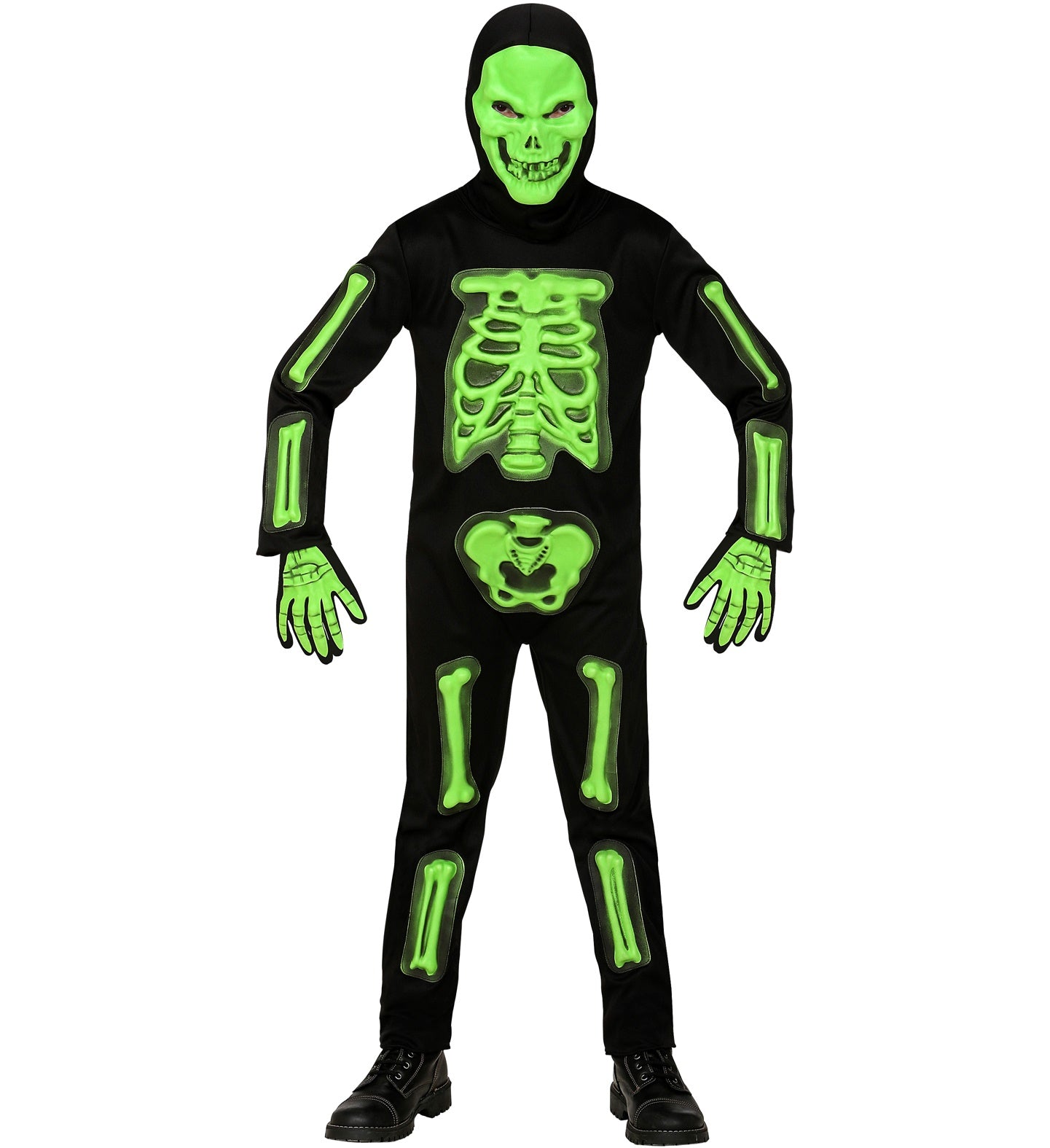 Neon Skeleton Costume Boy