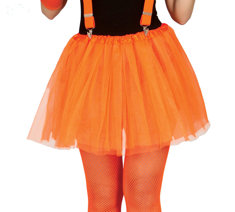 Neon Orange 1980's Tutu Petticoat