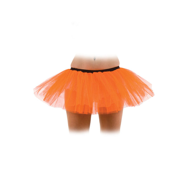 Neon Orange Tulle Tutu for 1980's fancy dress.