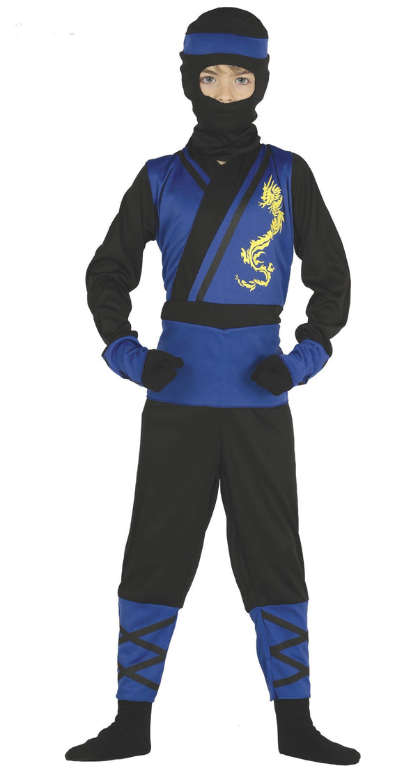 Boys Ninja Assassin Costume Blue