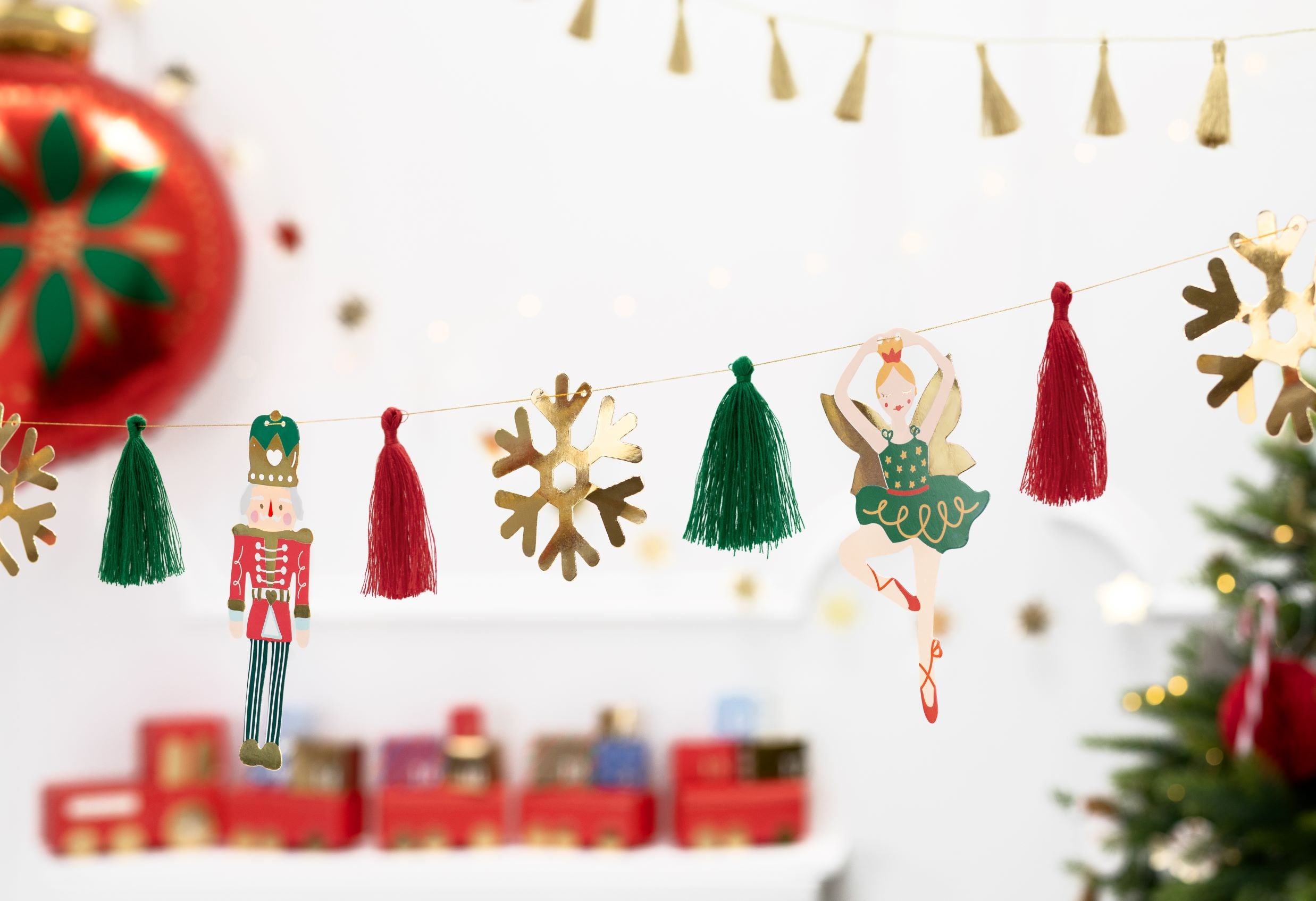 Nutcracker Paper Garland Christmas Decorations