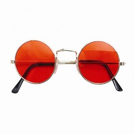 1960's Orange Round Hippie Fancy Dress Glasses