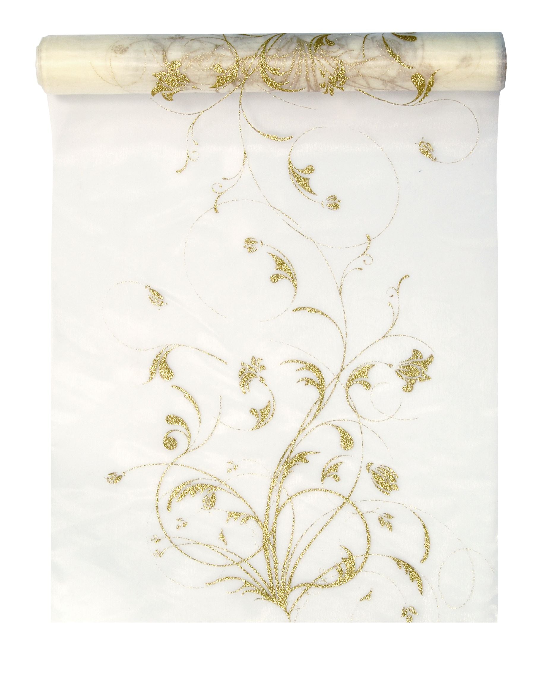 Organza Cream and Gold Table Runner