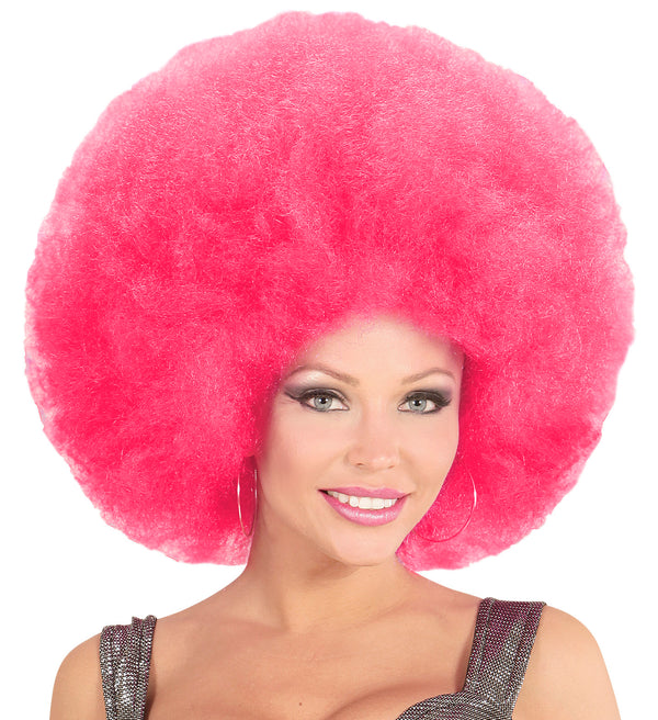 Oversized Afro Wig Pink