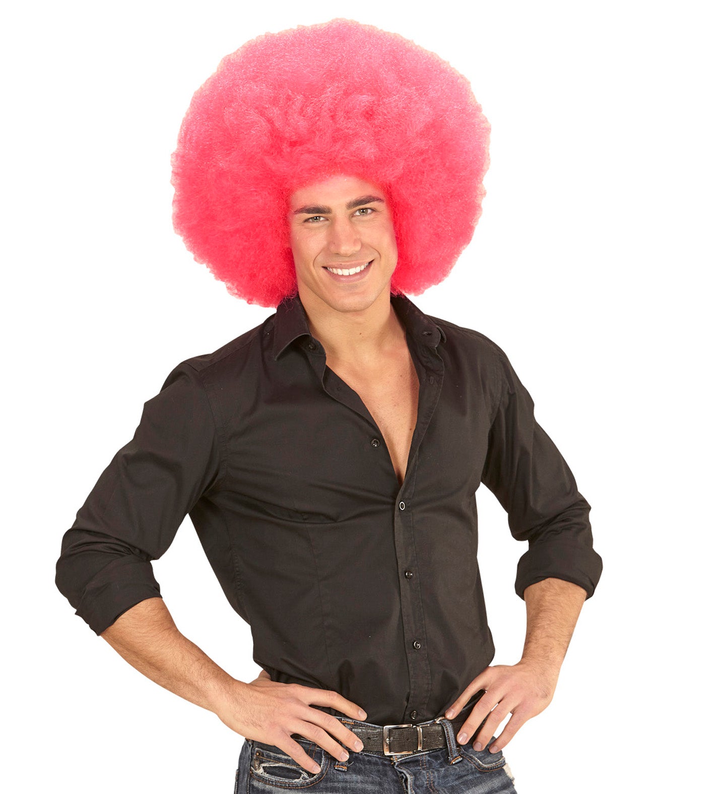 Oversized Afro Wig Pink unisex