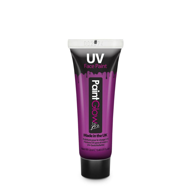 PaintGlow Neon UV Pro Face Paint 12ml Purple