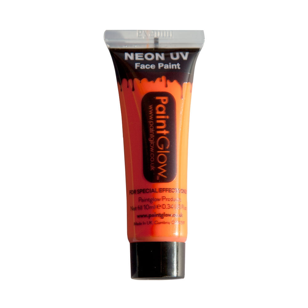 PaintGlow Neon UV Face Paint 10ml Orange