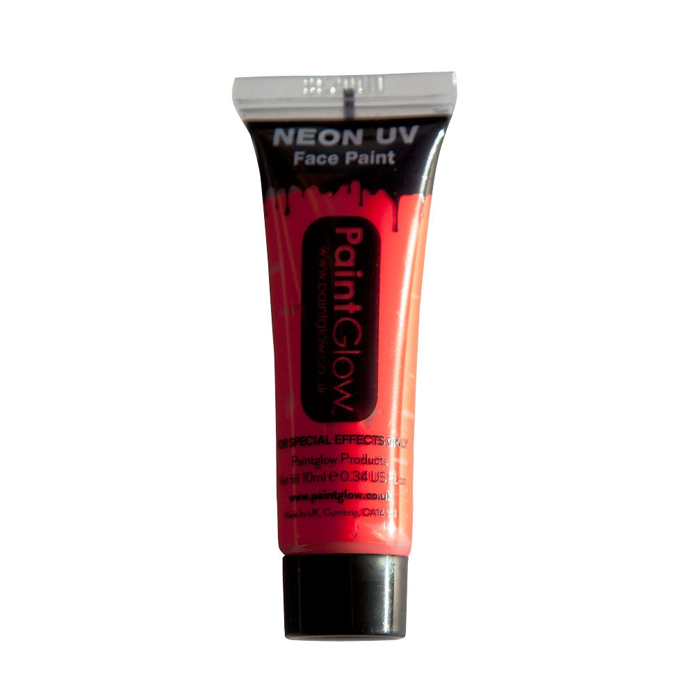 PaintGlow Neon UV Face Paint 10ml Red