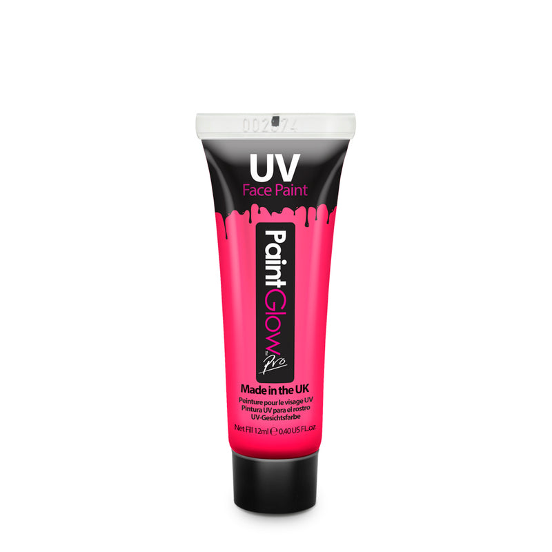 PaintGlow Neon UV Pro Face Paint 12ml Pink