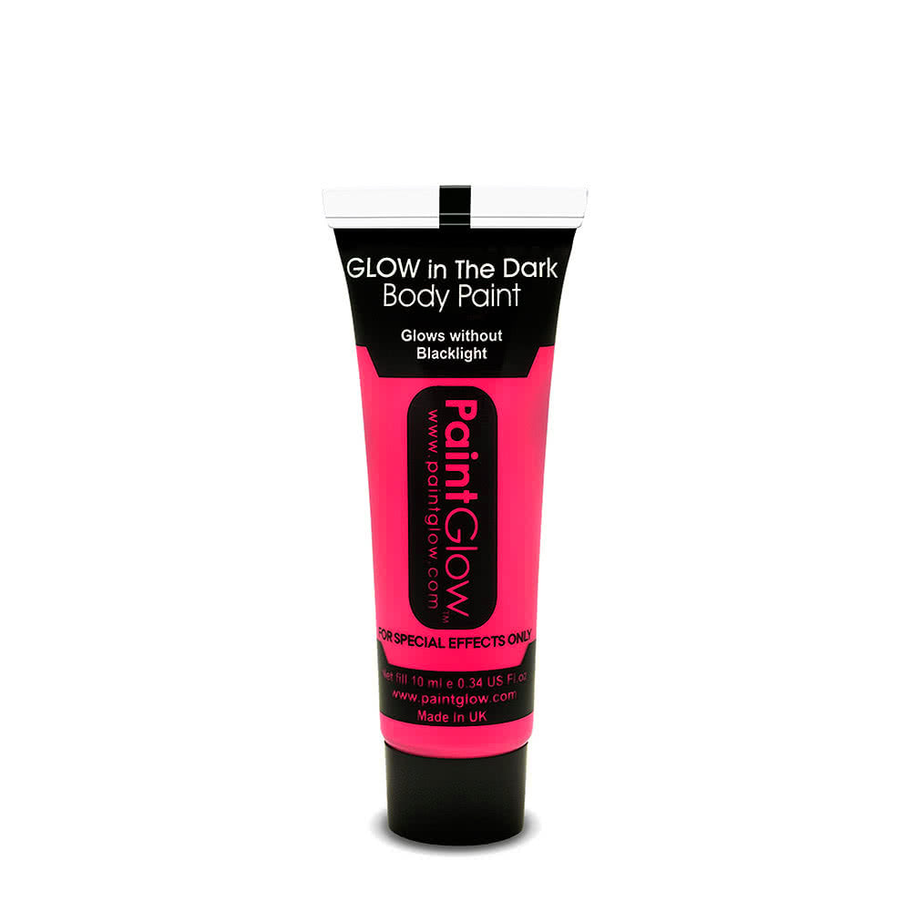 Paintglow Pink Glow in The Dark 10ml UV Face & Body Paint 