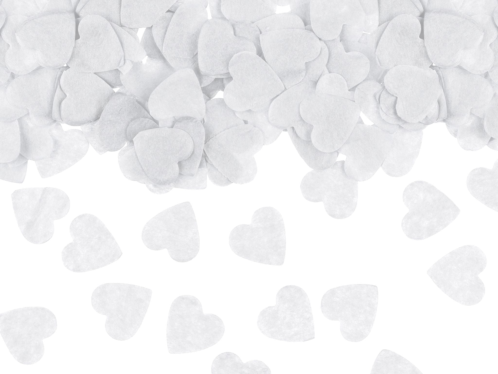 Paper Confetti Hearts White